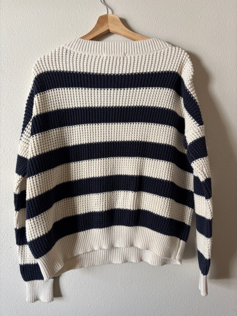 Emerson Fry Daily Sweater Navy French Stripe Organic Cotton Size Small - Picture 7 of 11